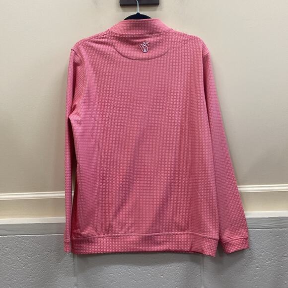 USA Palm Fame women’s size medium 1/4 zip long sleeve activewear pink top - Picture 5 of 5